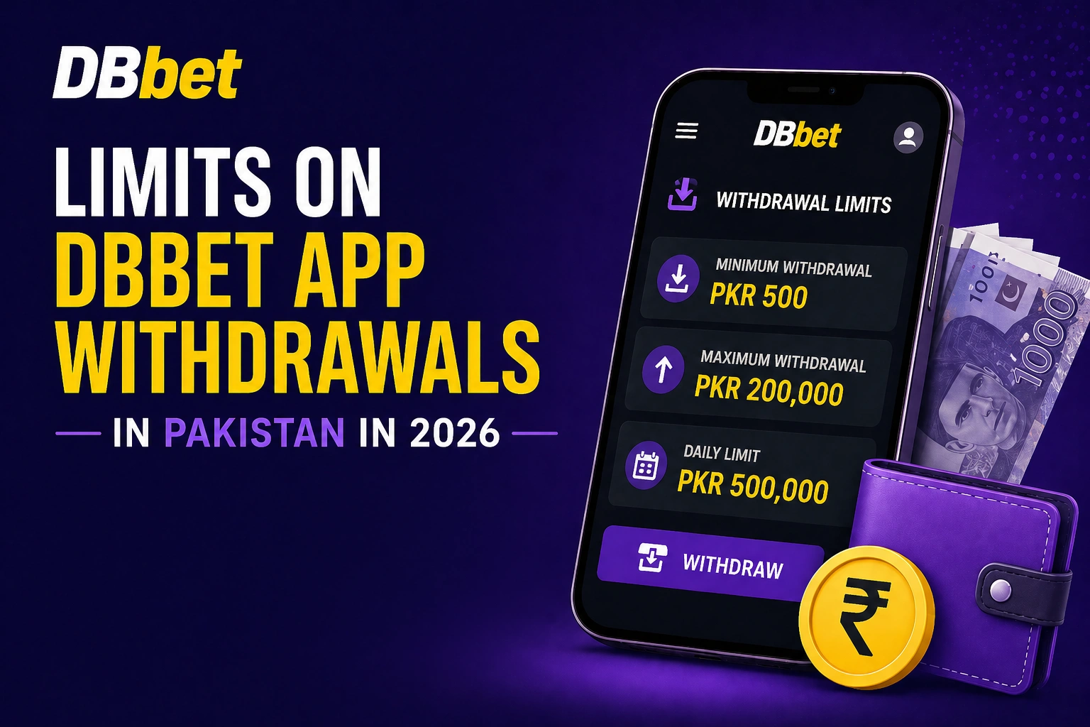 Limits on Dbbet App Withdrawals in Pakistan