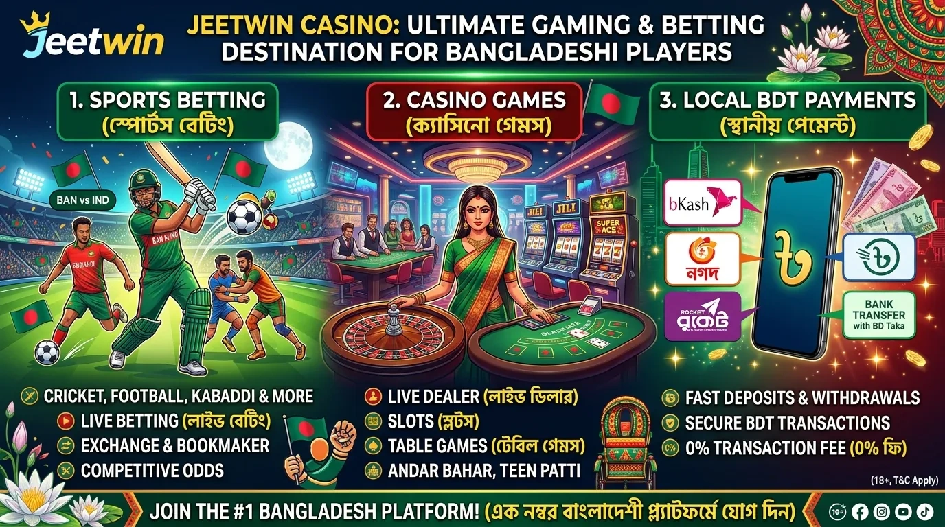 Jeetwin Casino: What the Platform Offers the Bangladeshi Player in Sports Betting, Casino Games and Local Payments